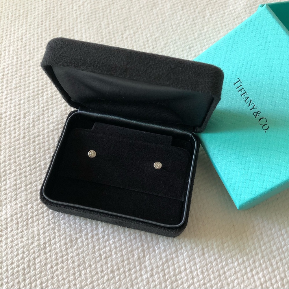 SOLD Tiffany diamonds by the yard stud earrings